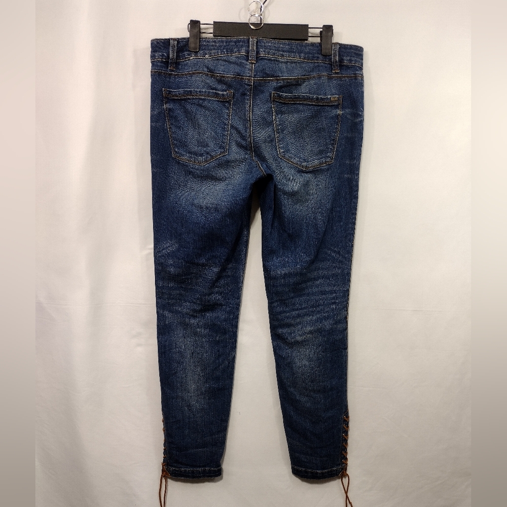 White House Black Market The Skimmer Jeans Womens 10 Blue Western Rodeo Retro - Picture 6 of 10